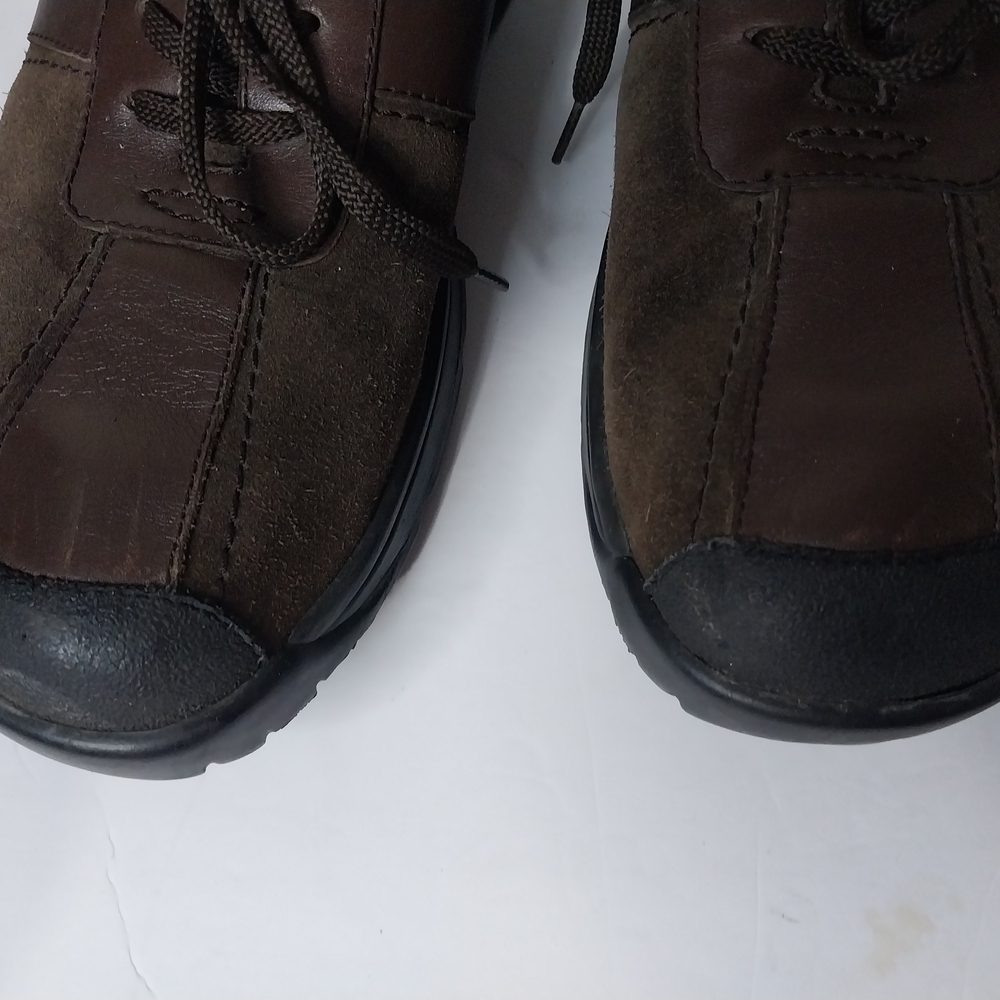 Clarks Men's Dark Brown Leather Sneakers Size 11 - Picture 3 of 13